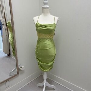 Lime green cocktail dress